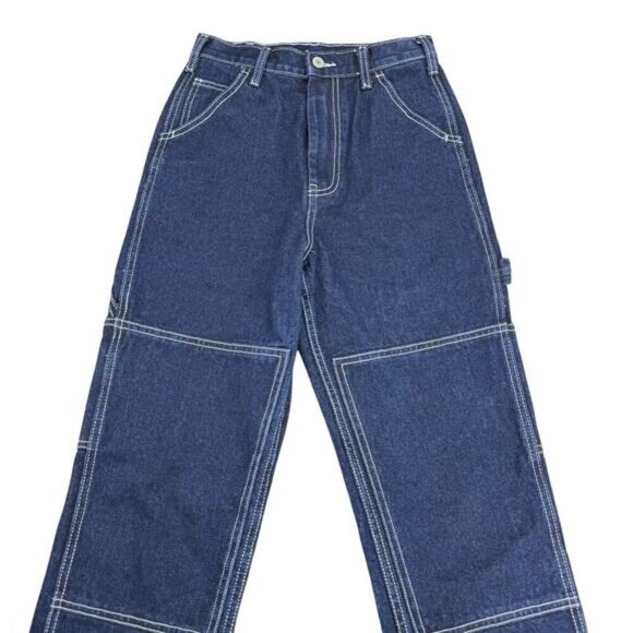 JOHN GALT Brandy Melville Ariana High Rise Loose Carpenter Jeans Sz Small Blue - Picture 5 of 9